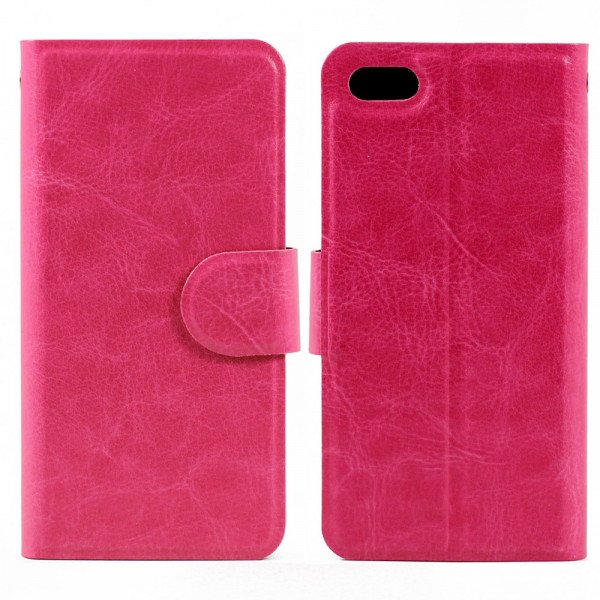 Wholesale iPhone 5S 5 Slim Flip Wallet Case (Pink)